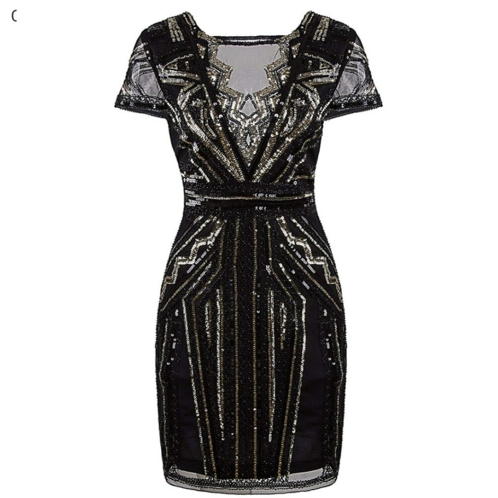 1920s Gatsby style sequin dress